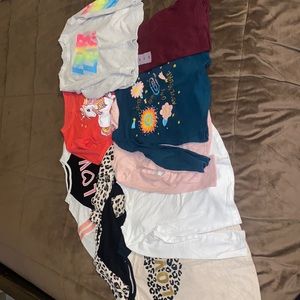 9 Toddler girls long sleeve shirts size 4T